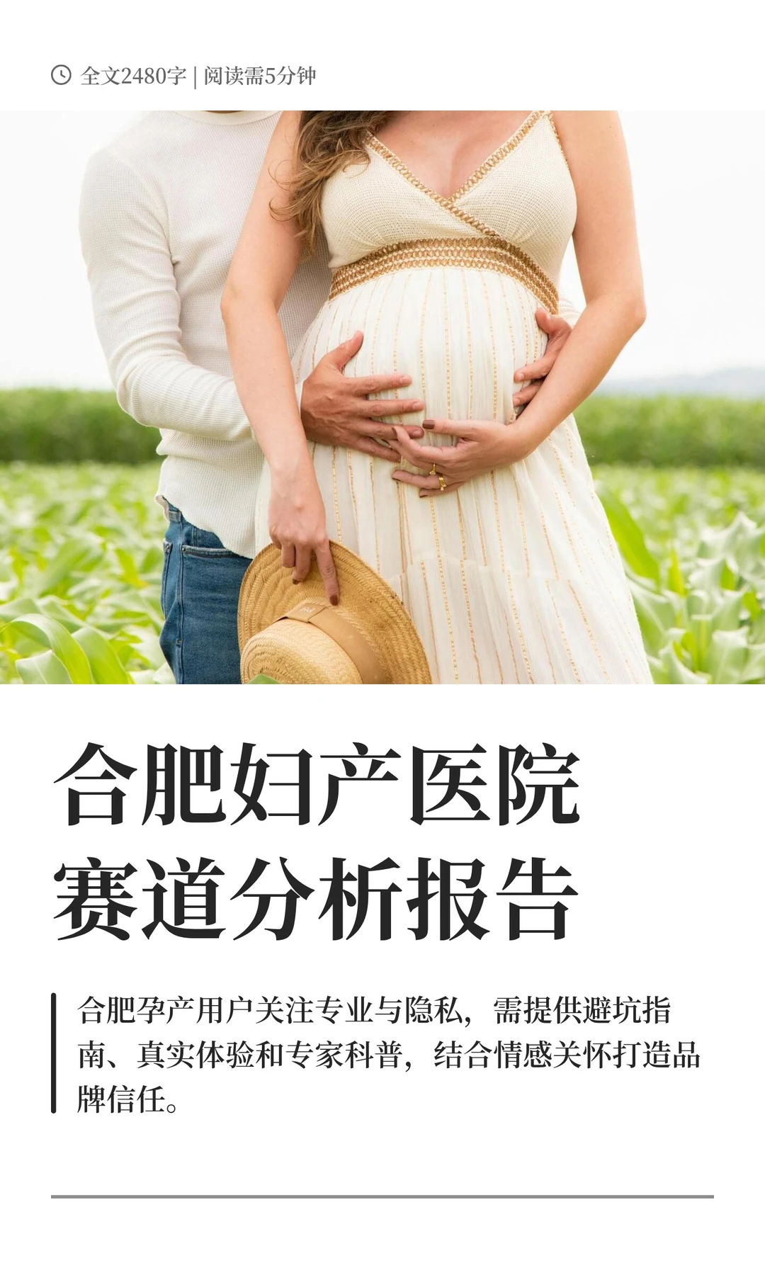 合肥地区妇产医院赛道分析报告