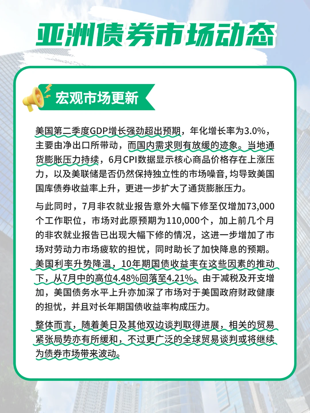 【惠理看亚洲】8月债券市场动态