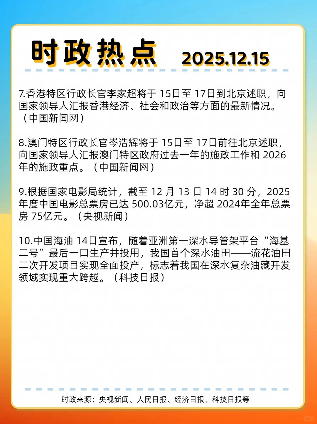 时事热点?2025.12.15