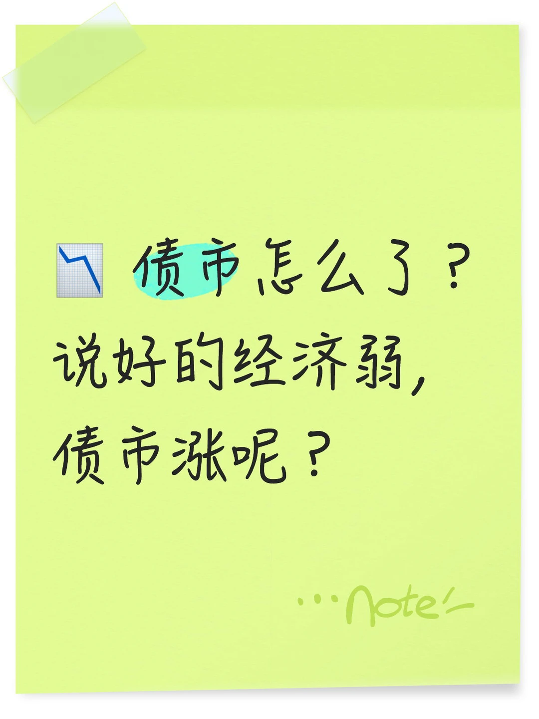 ? 债市怎么了？说好的经济弱，债市涨呢？