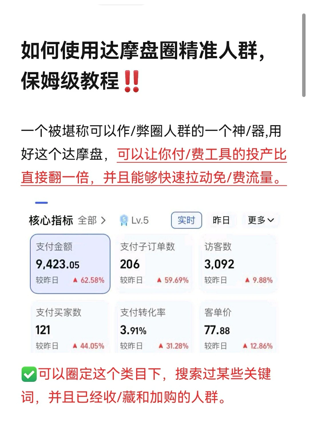 如何使用达摩盘圈精准人群！保姆级教程！！