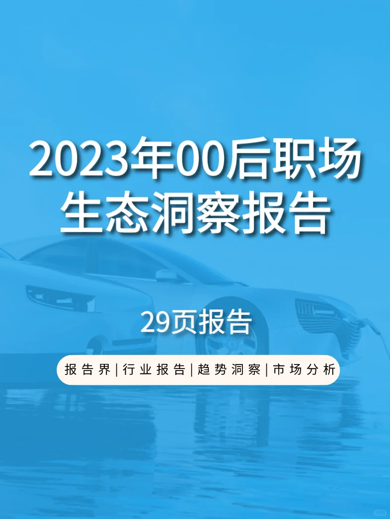 《2023年00后职场生态洞察报告》?