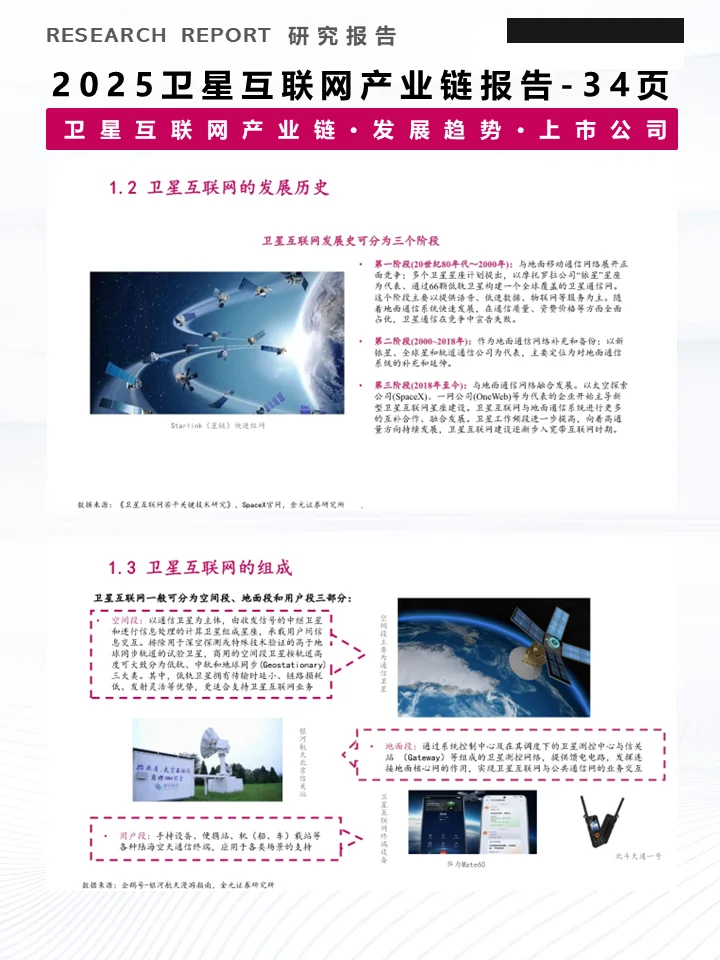 一份报告洞察卫星互联网产业发展趋势
