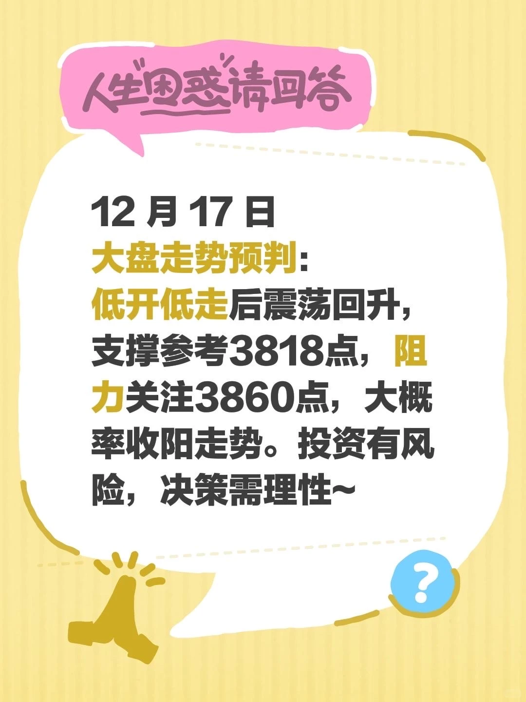 你猜今日是 3800 点保卫战还是绝地反击？