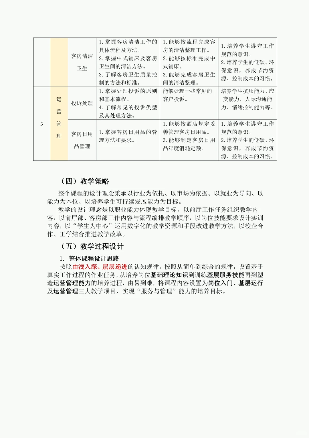 旅游类《前厅客服服务管理》教案实施报告