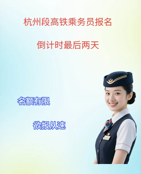 杭州段高铁乘务报名倒计时