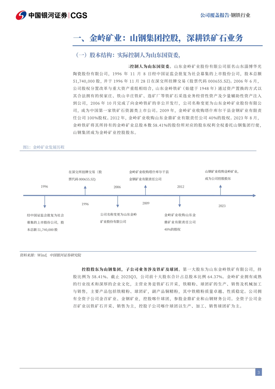 金岭矿业公司研究报告-铁精粉品质卓越