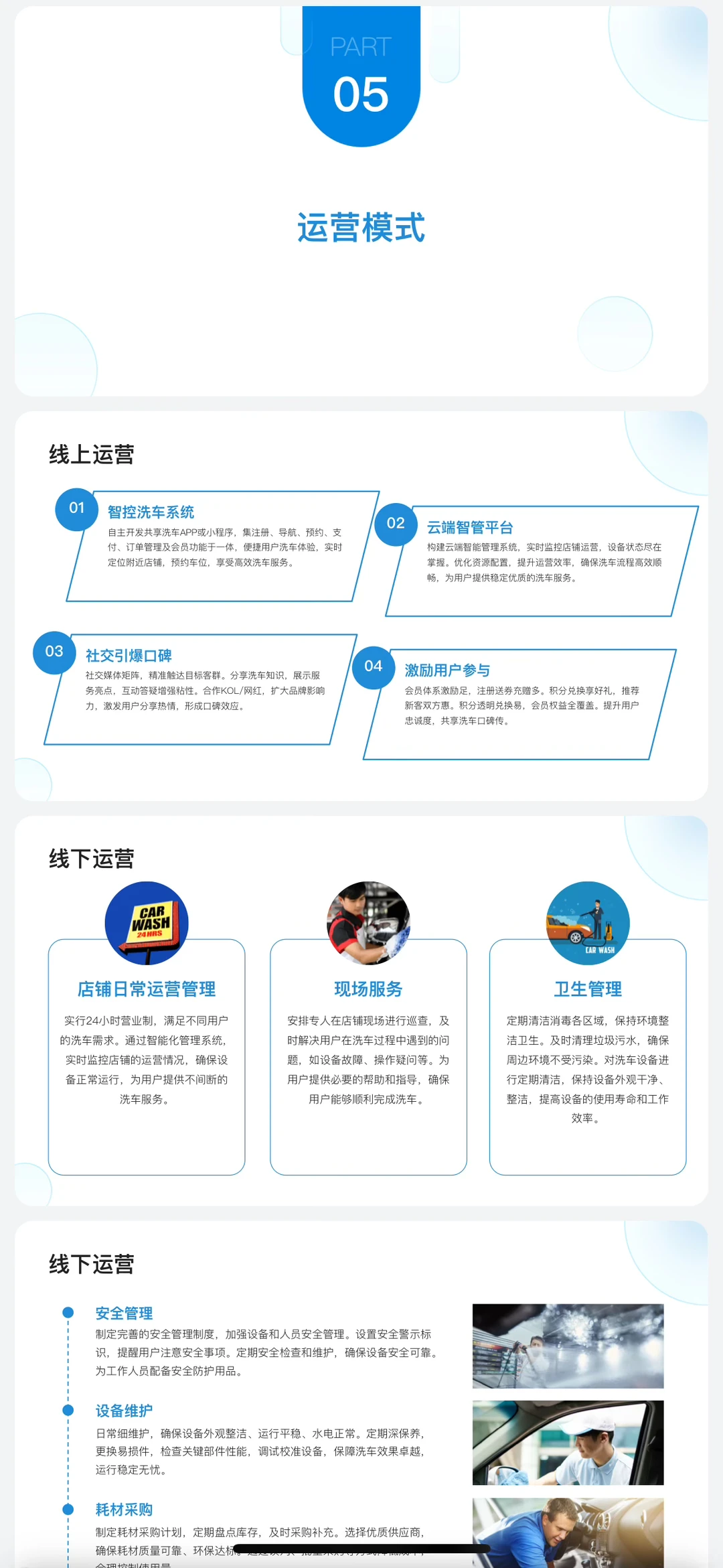 共享洗车店商业计划书word➕PPT