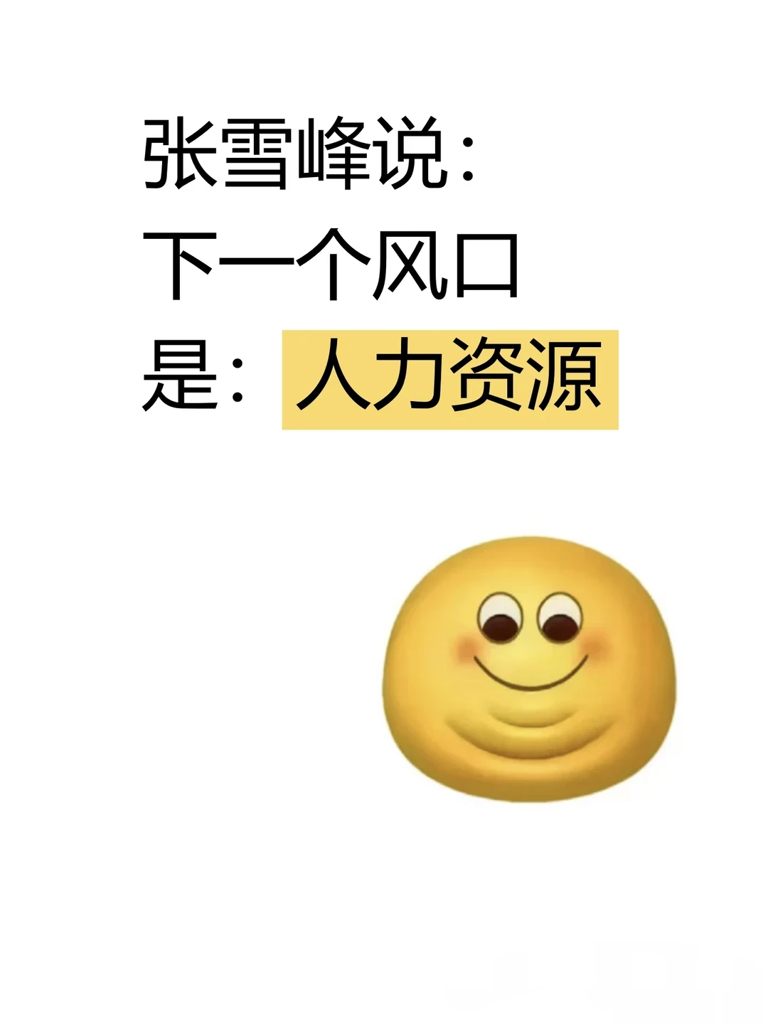 张雪峰说下一个风口是：人力资源