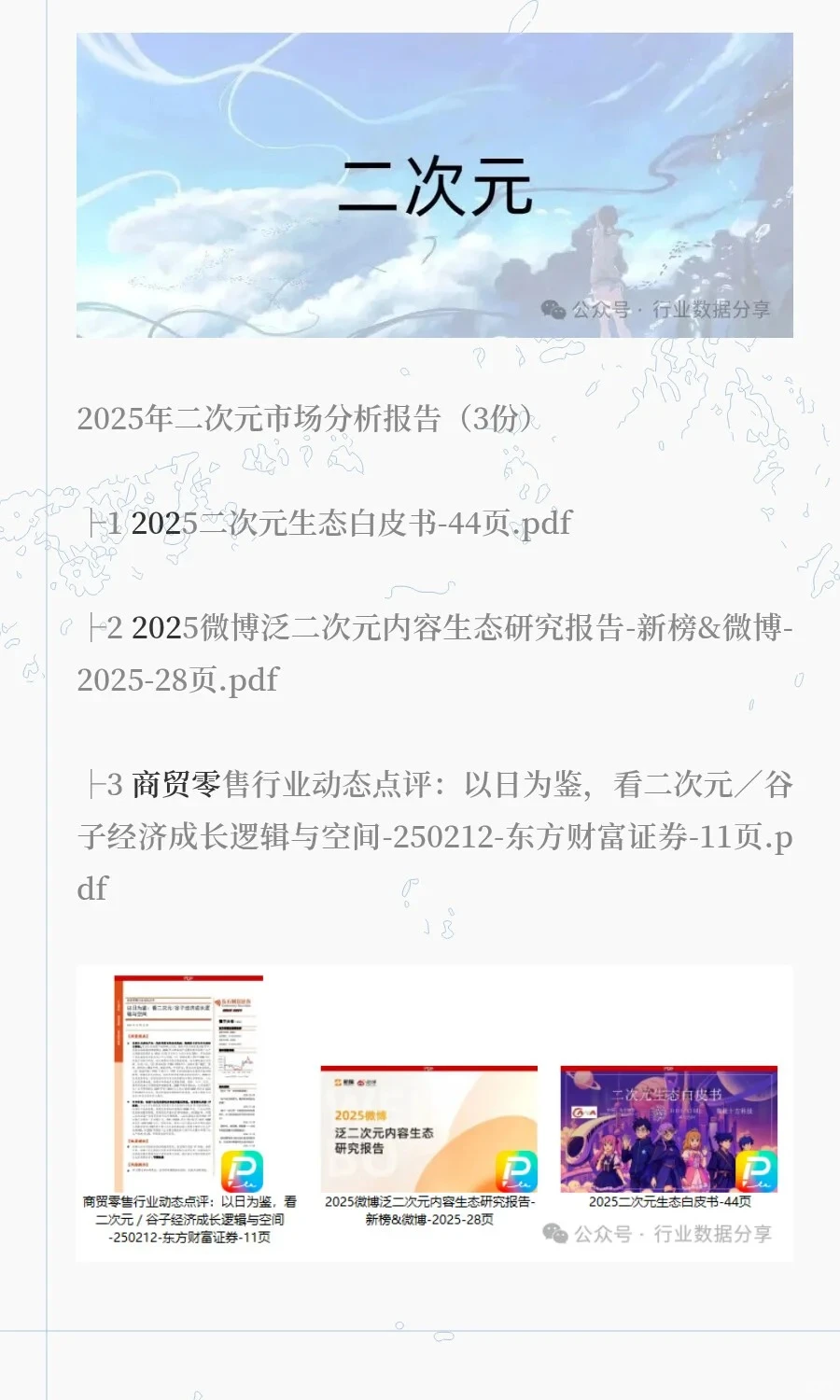 2025年二次元市场分析报告（3份）