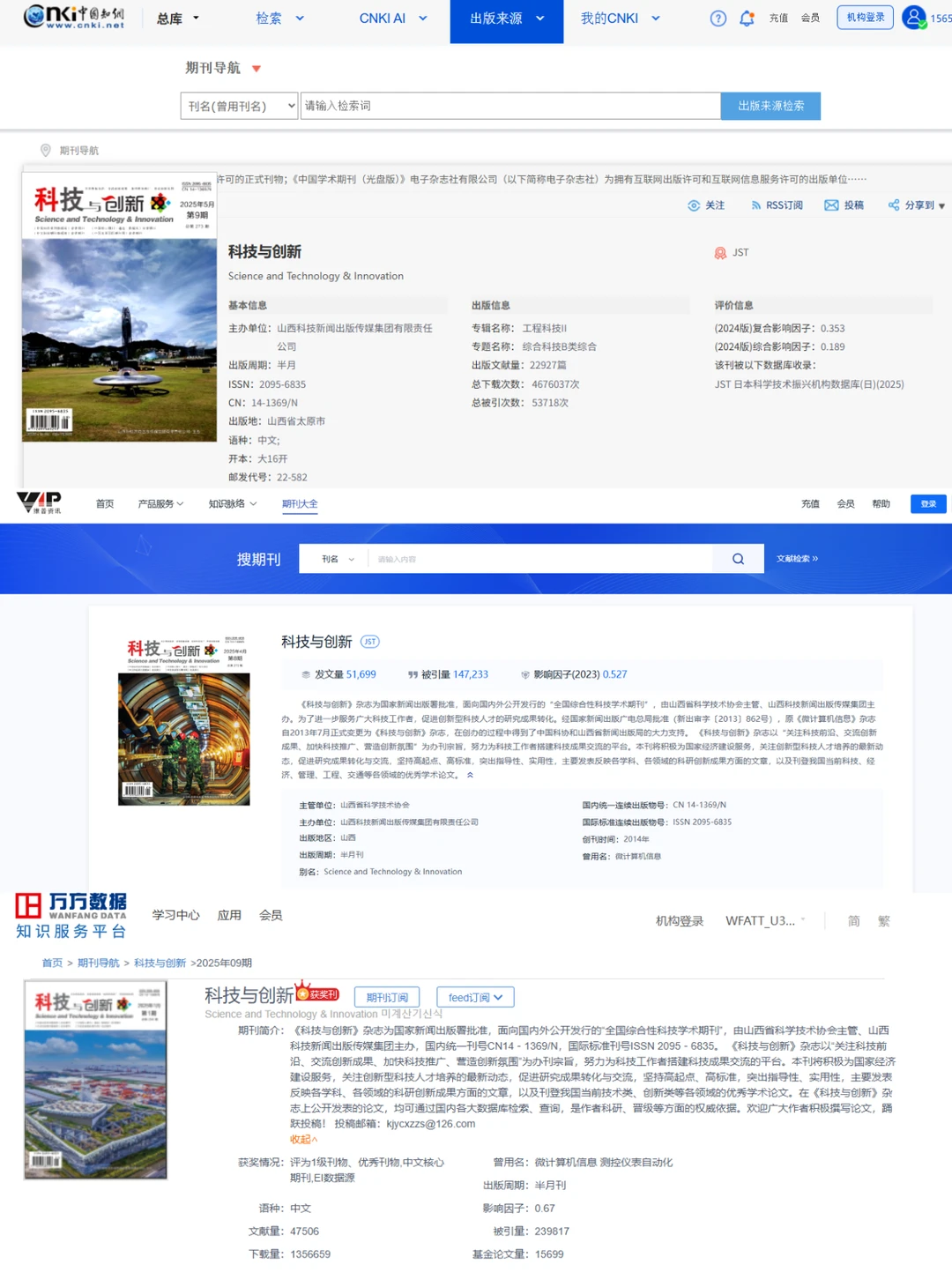 《科技与创新》科技工程类期刊推荐！