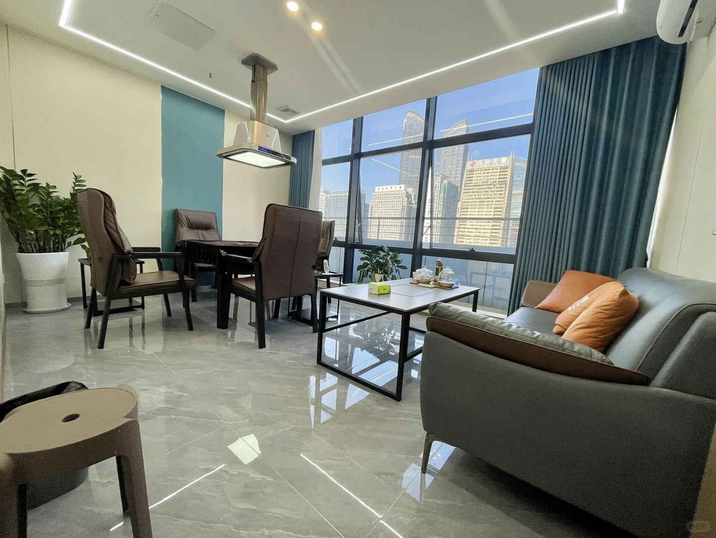 现成棋牌装修适合会所接待茶室