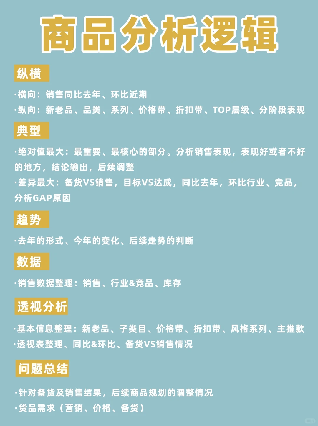 买手必备的商品分析逻辑