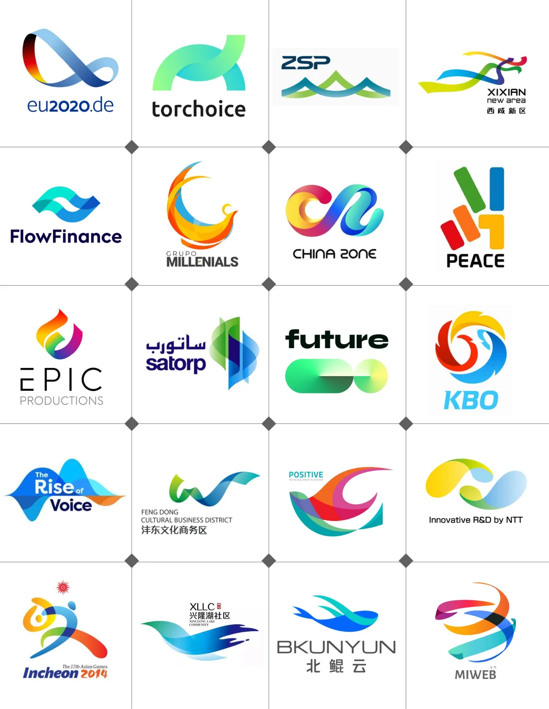 高级感拉满！传统科技公司的“蓝色”Logo合集✨