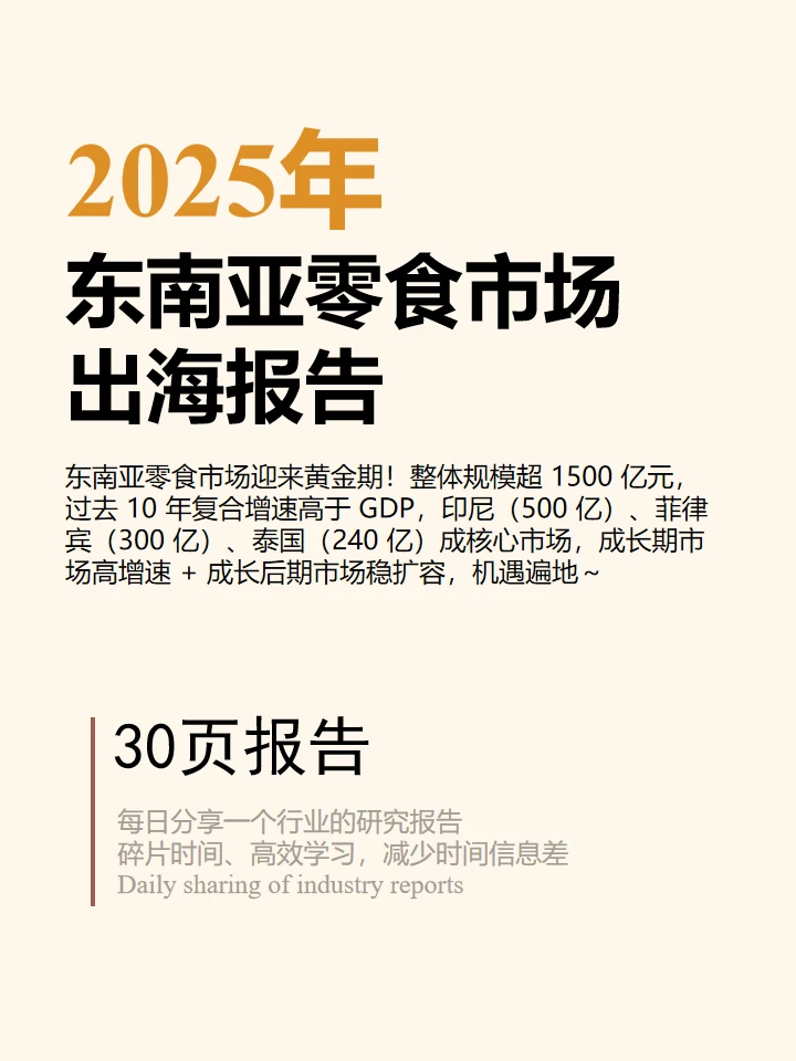 2025东南亚零食市场出海报告