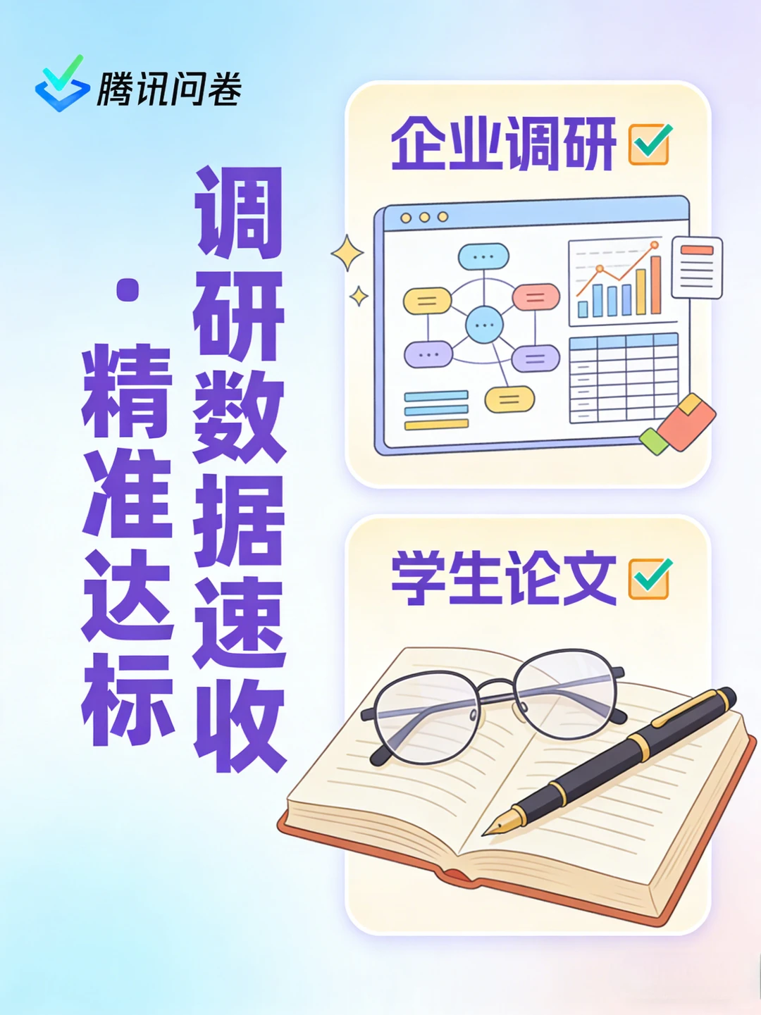 腾讯问卷✅企业/学生调研数据速收