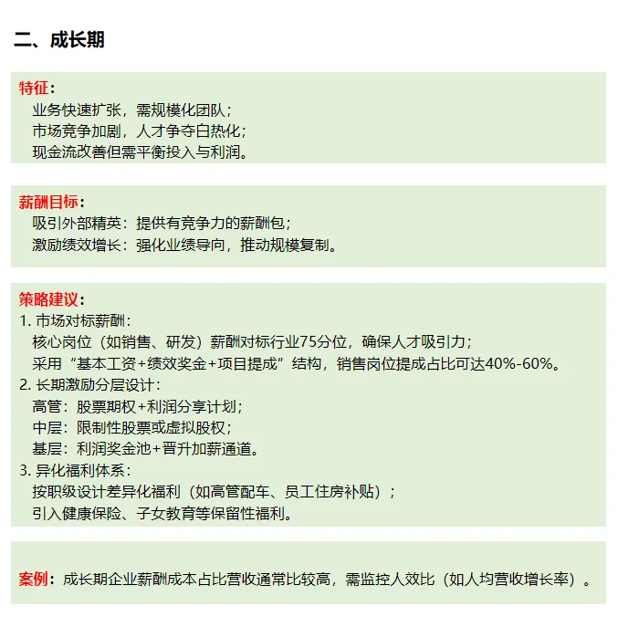 不同发展阶段企业，怎么定薪酬策略？