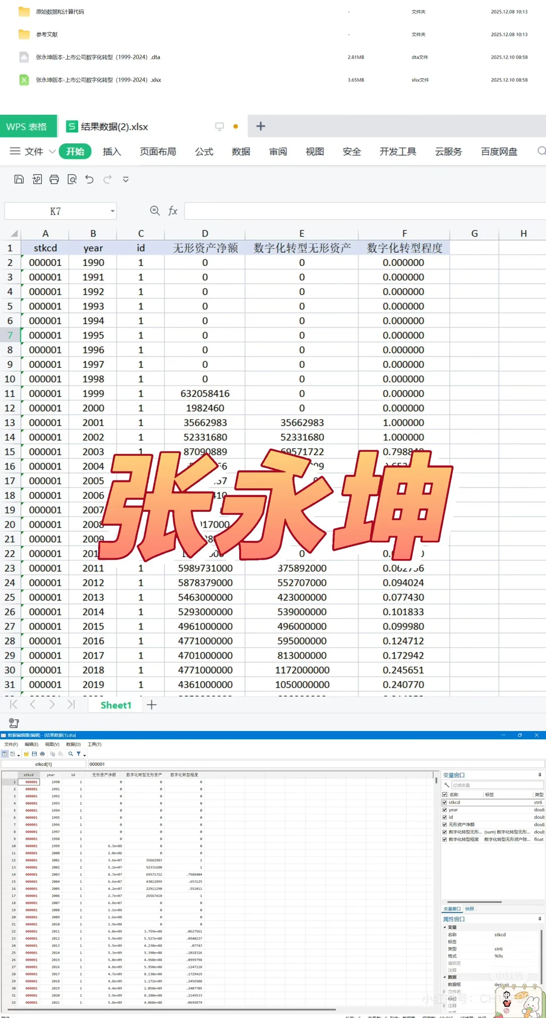 【2024年上市公司企业数字化转型数据】