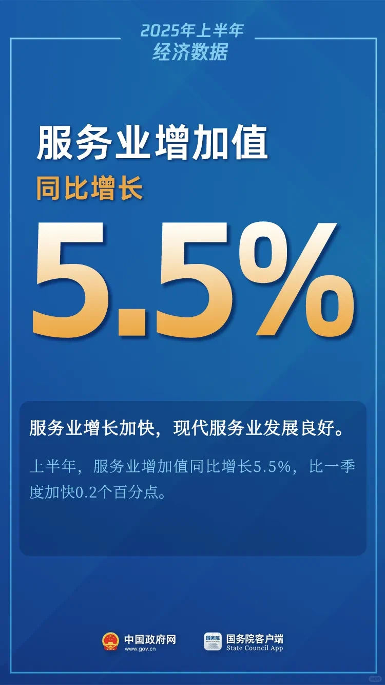 2025上半年我国GDP同比增长5.3%