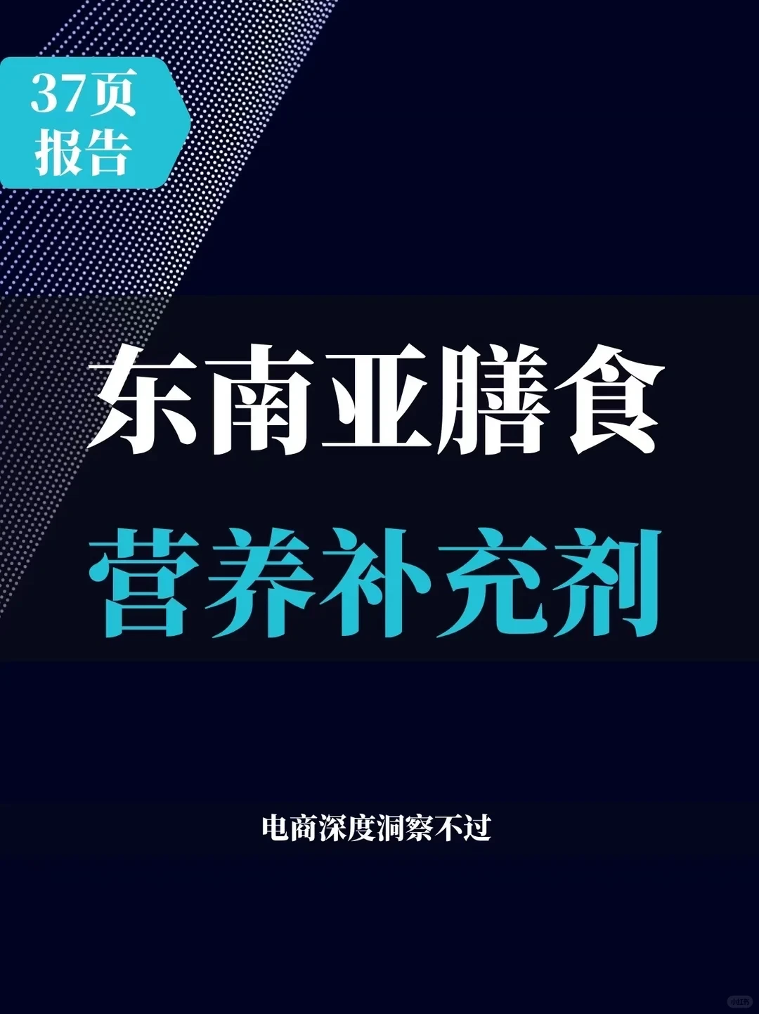 37页报告 | 东南亚膳食营养补充剂电商深度洞