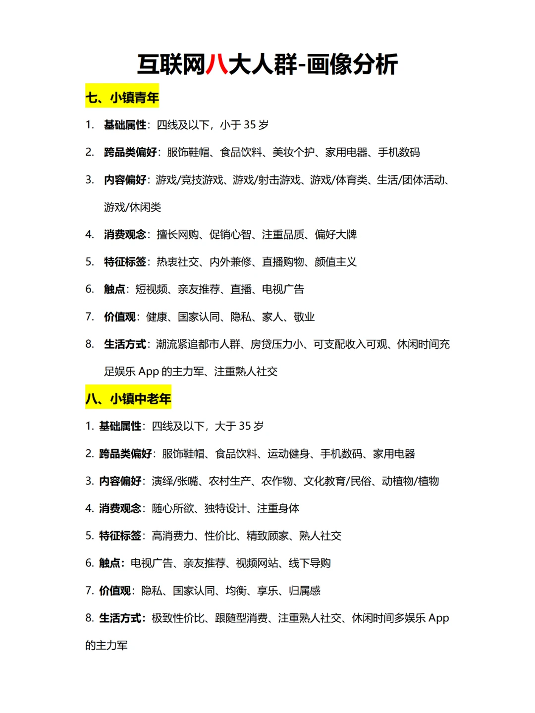 互联网8️⃣大人群详解，也太全面了！?