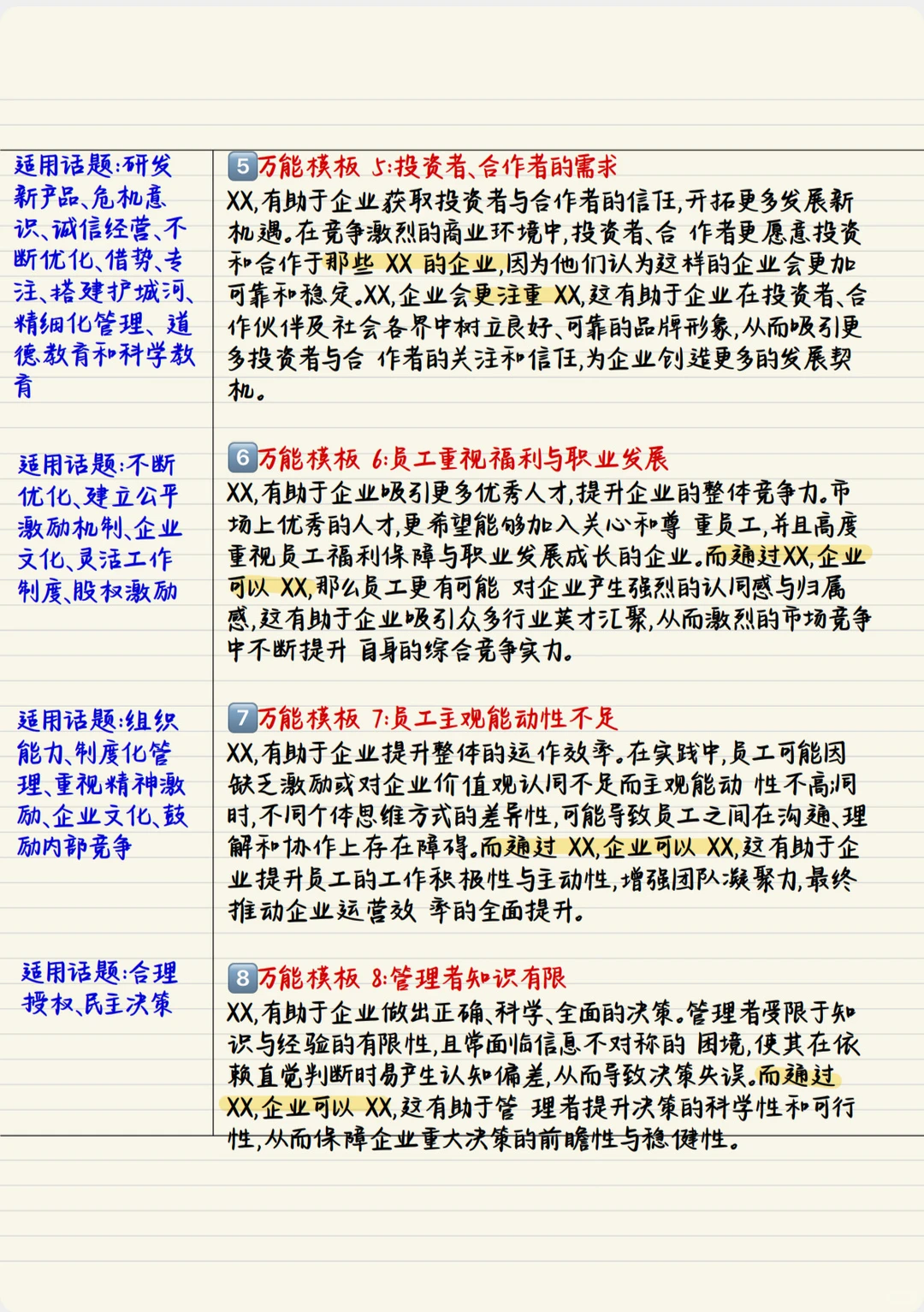 速存！林斌2026考前万能管综&经综写作模板！