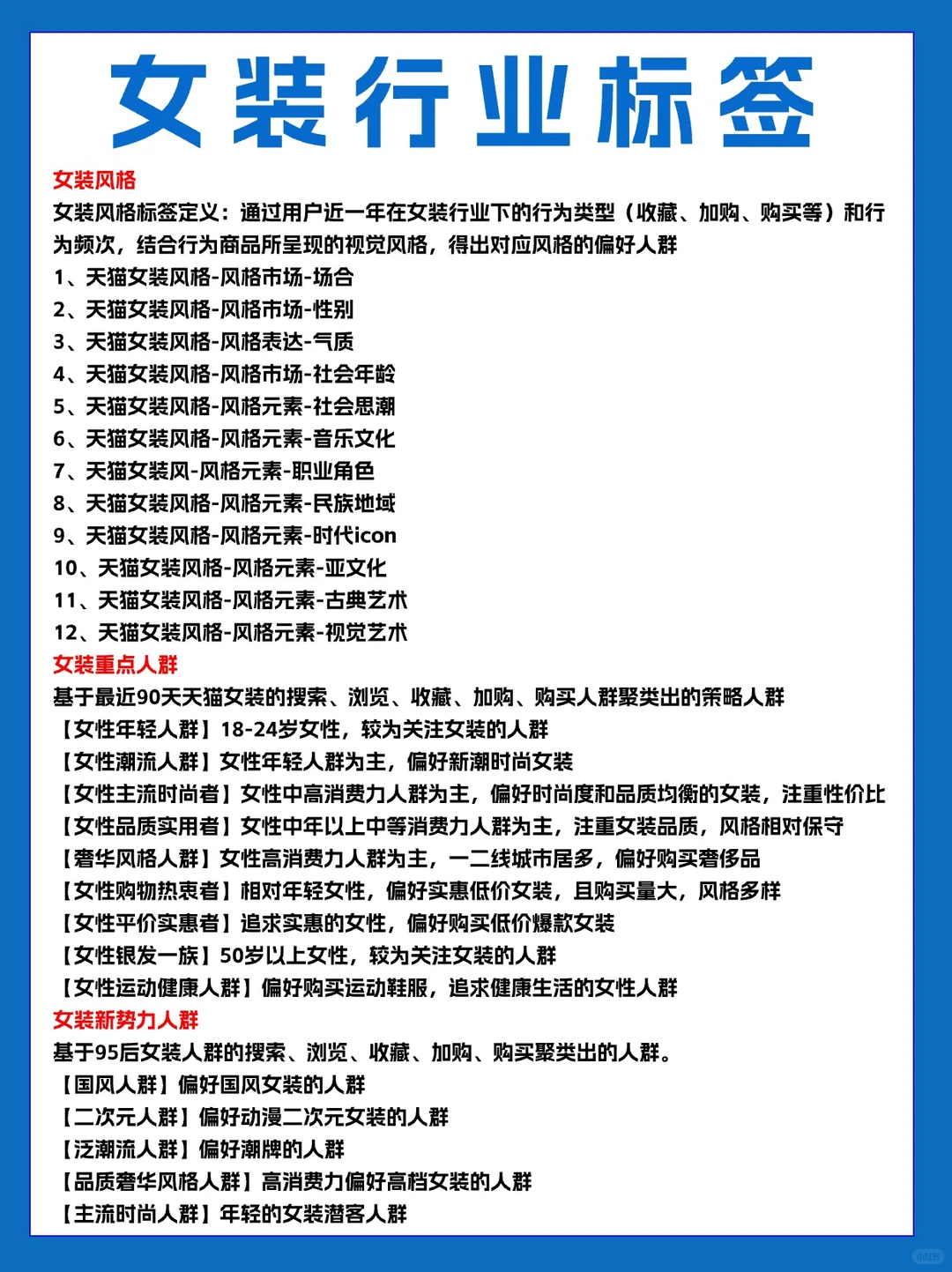 人群标签超全汇总