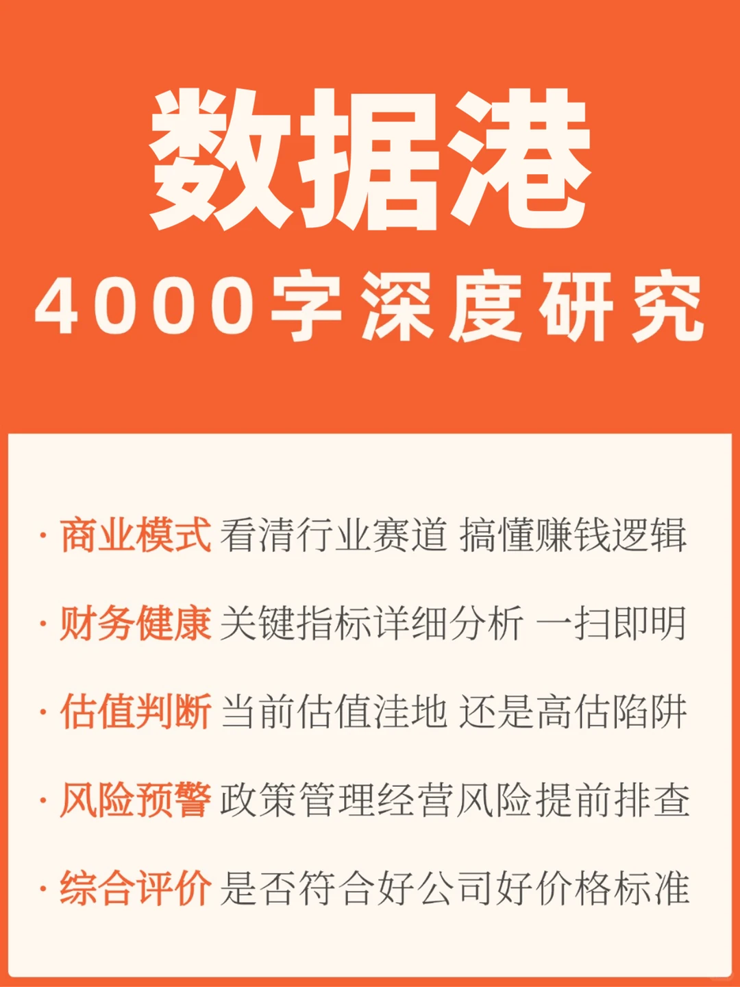 数据港 4000 字深度研报