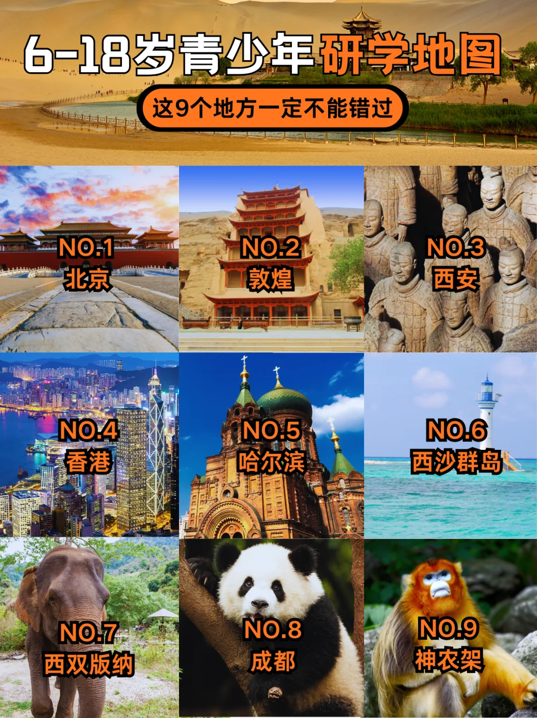 ?6-18岁研学清单｜9大目的地边学边成长