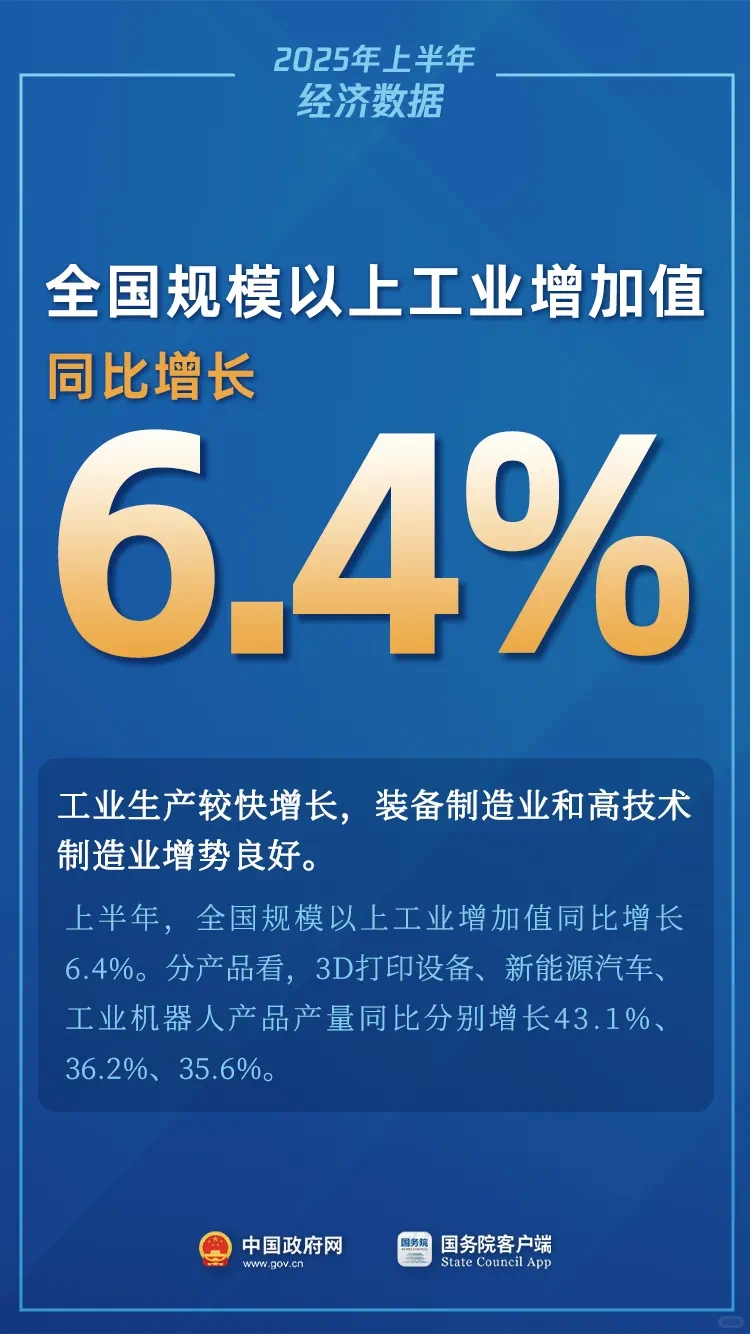 2025上半年我国GDP同比增长5.3%