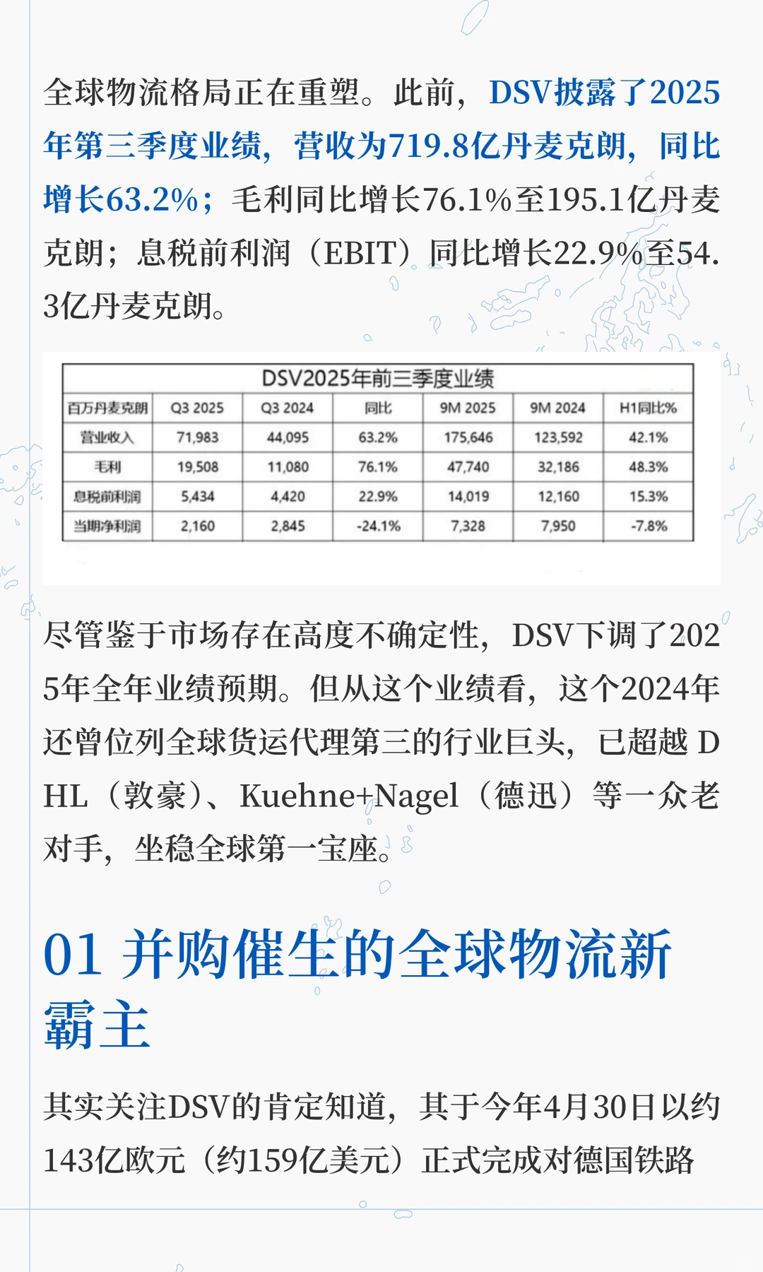 并购催生的全球物流新霸主