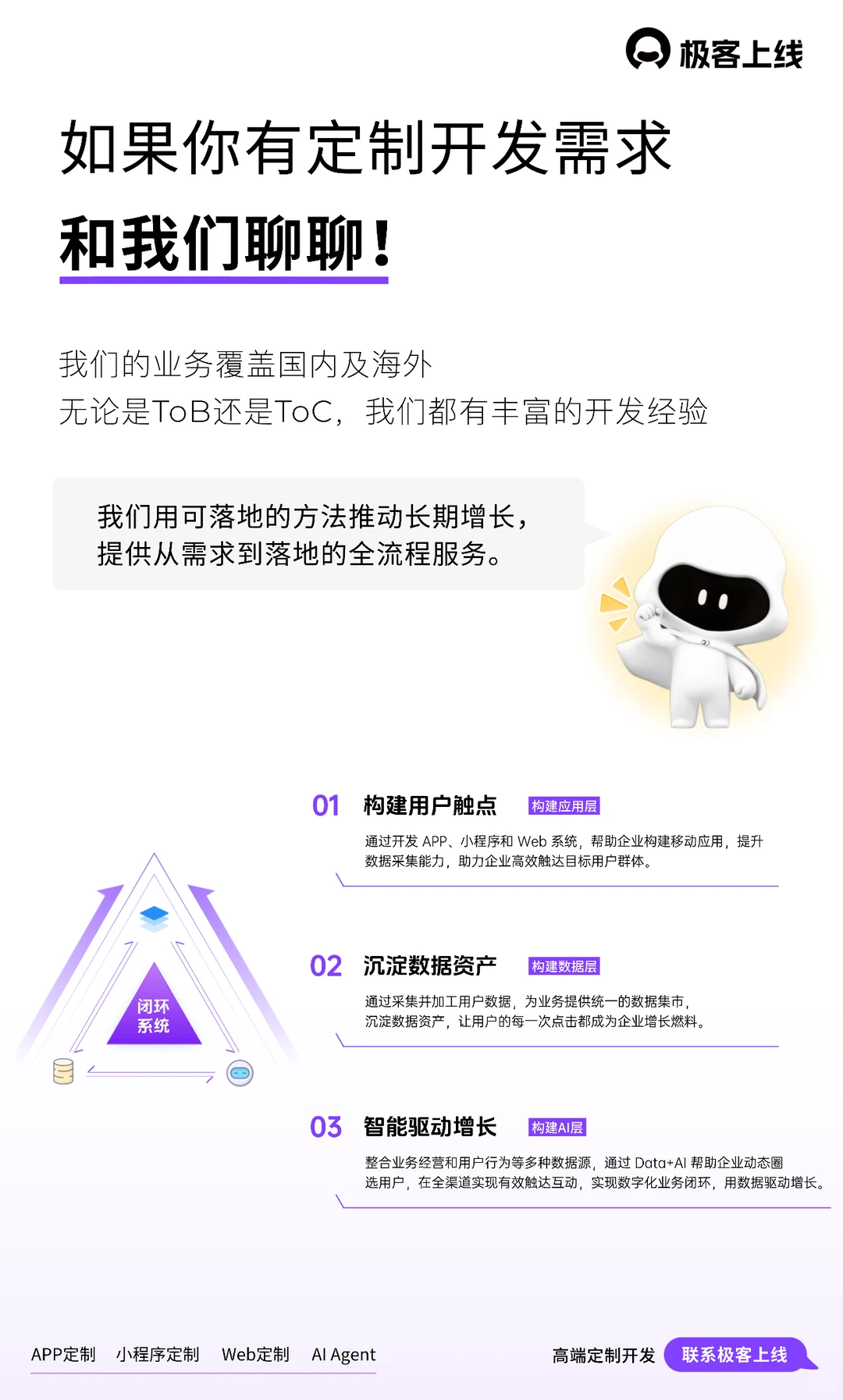 高端定制开发 企业数字化转型 选择我们！