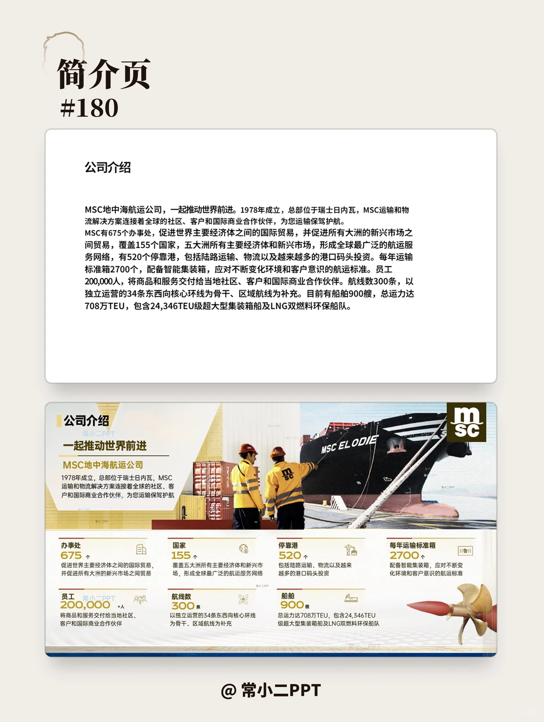 MSC地中海航运宣传PPT