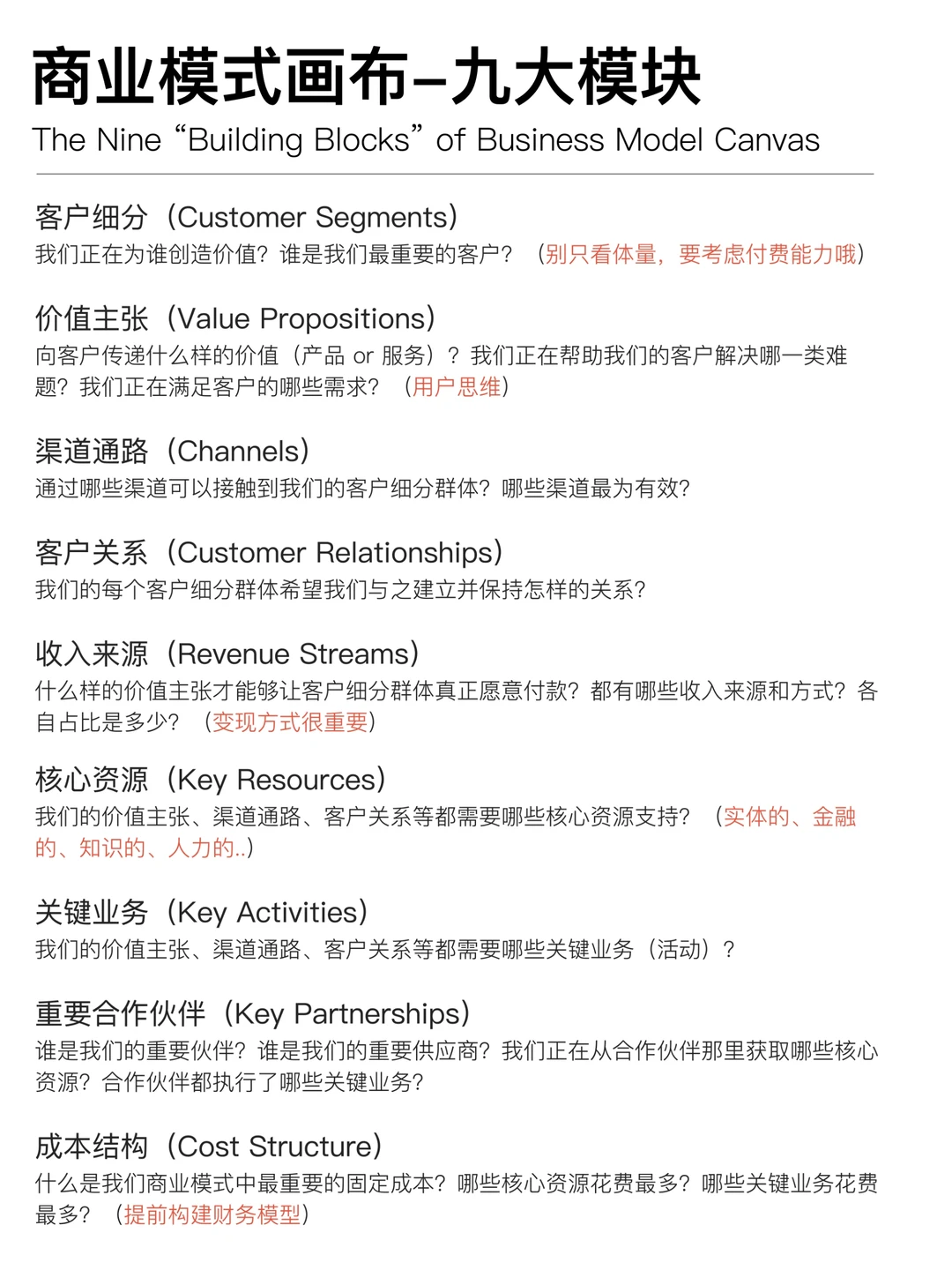 营销小知识第1期:商业模式画布