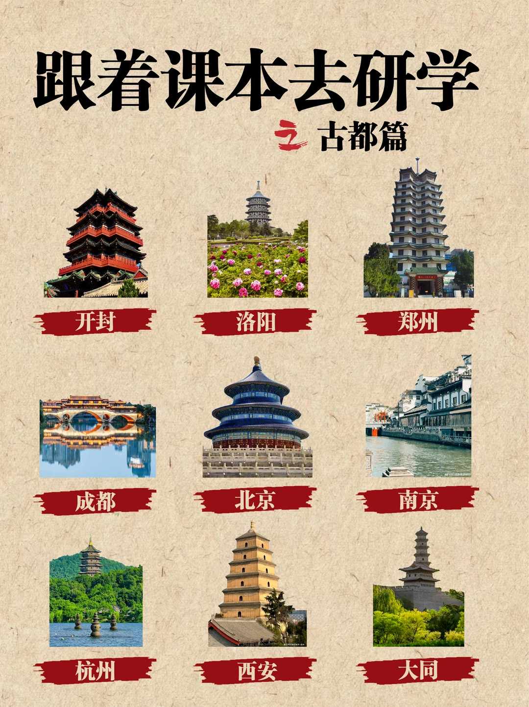 跟着课本游9大古都,中小学生暑假攻略