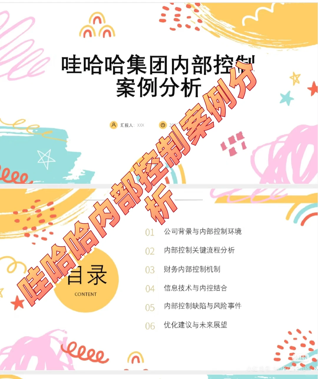 （内部控制）哇哈哈内部控制案例分析，27张