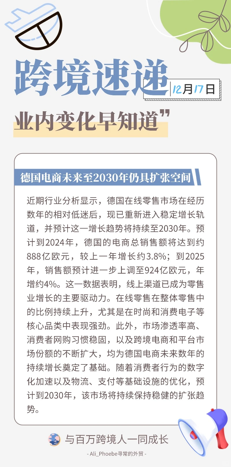 德国电商未来至2030年仍具扩张空间