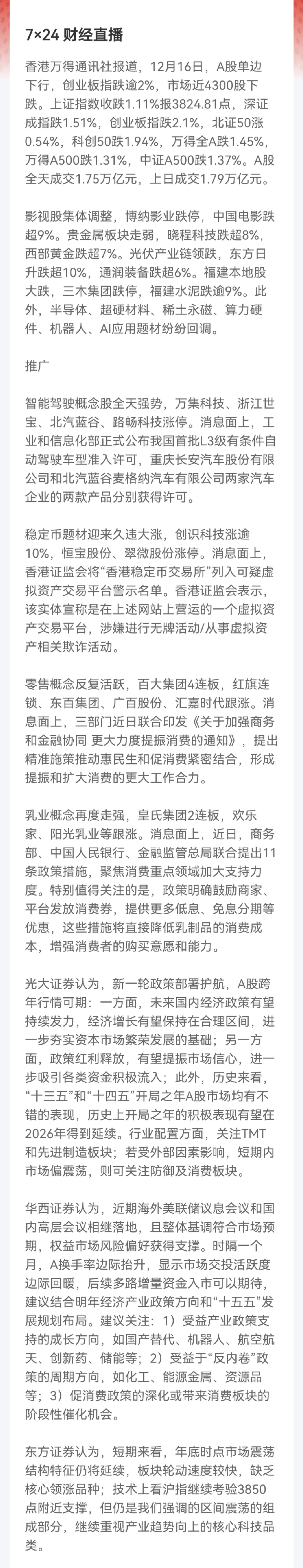 行情回顾：12.16