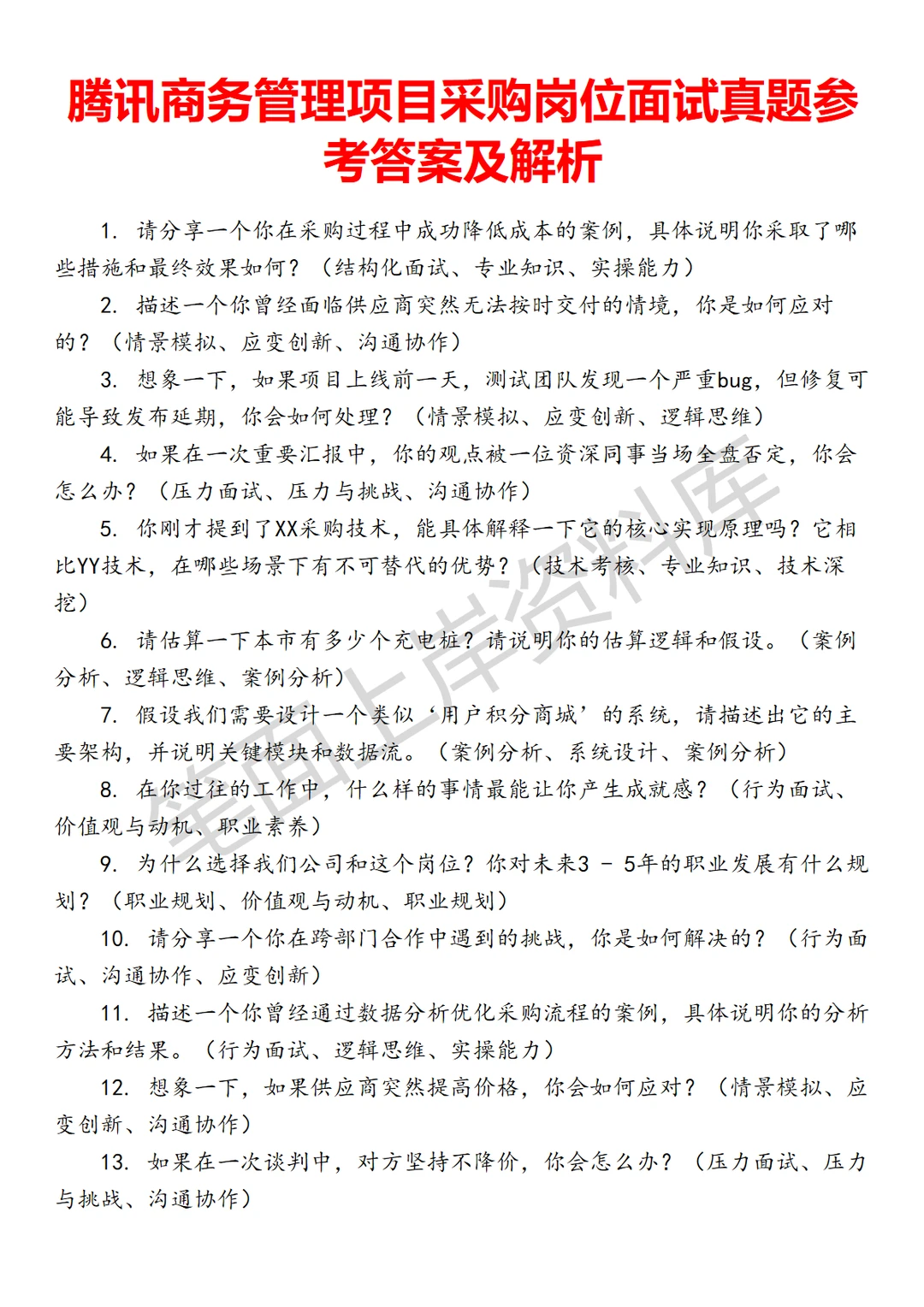 腾讯商务管理项目采购