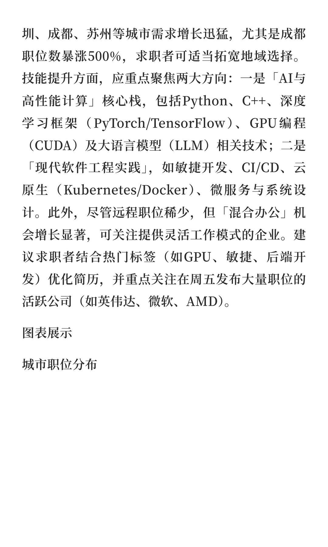 软件工程领域求职市场周分析报告