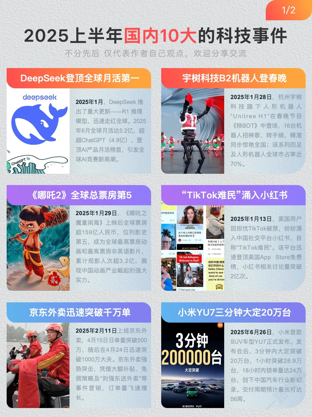 2025年上半年国内10大科技事件