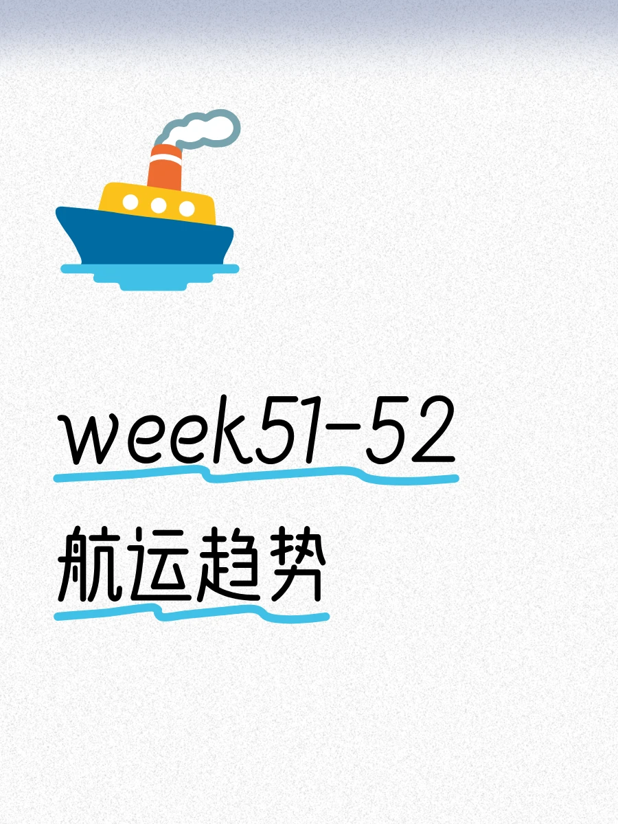 未来两周航运趋势分享week51-52
