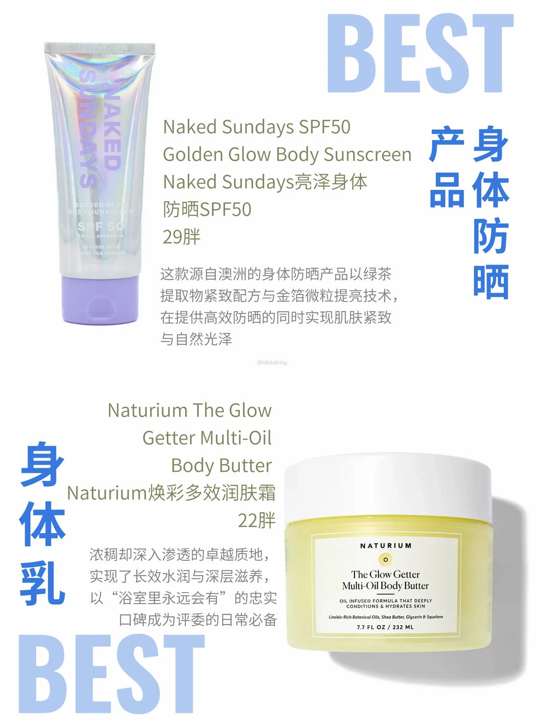 UK版Marie Claire25年美妆奖|身体护理板块