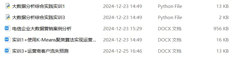 大数据/营销案例分析/Py项目（程序＋报告）