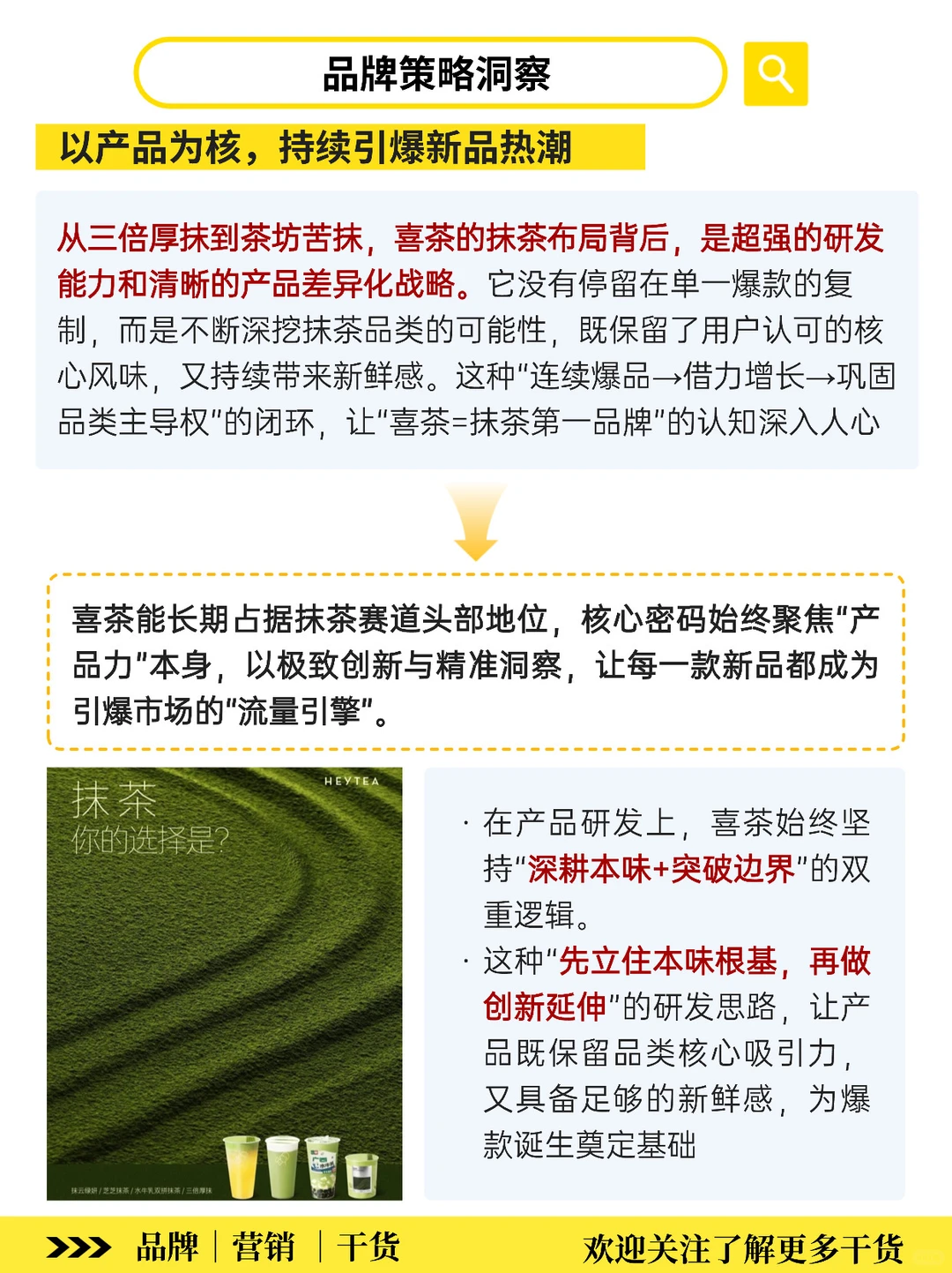 喜茶已经把抹茶赛道做的很精了