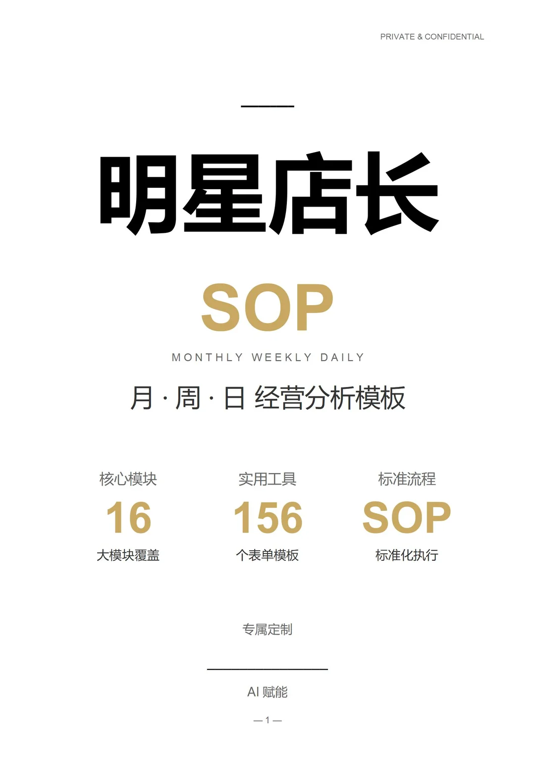 明星店长日周月经营分析标准化SOP操作手册