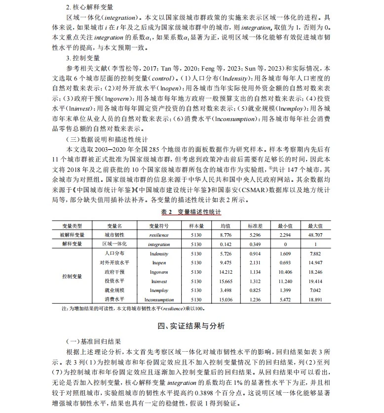 区域一体化DID双重差分stata实证分析！
