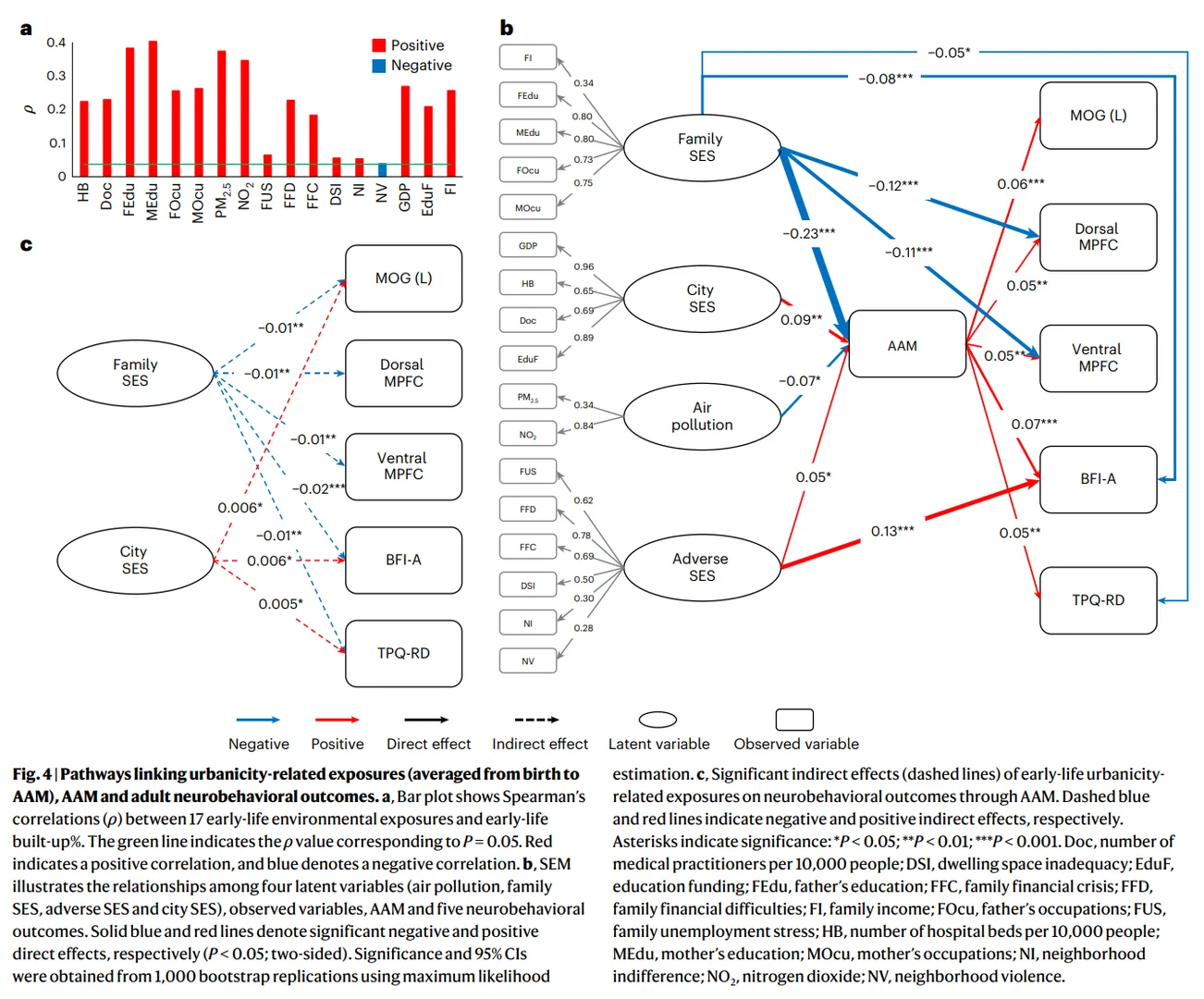 城市生活与成年神经行为特征NCit.