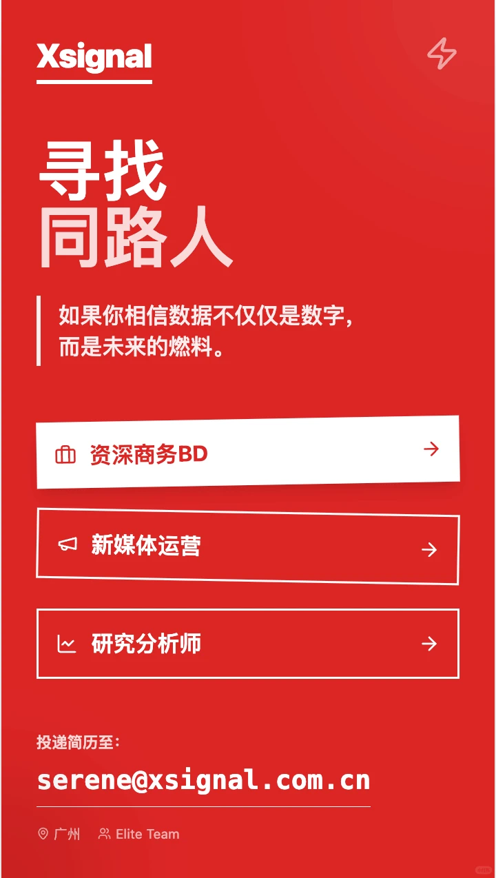 招聘|加入Xsignal 站在AI风口一起搞钱?