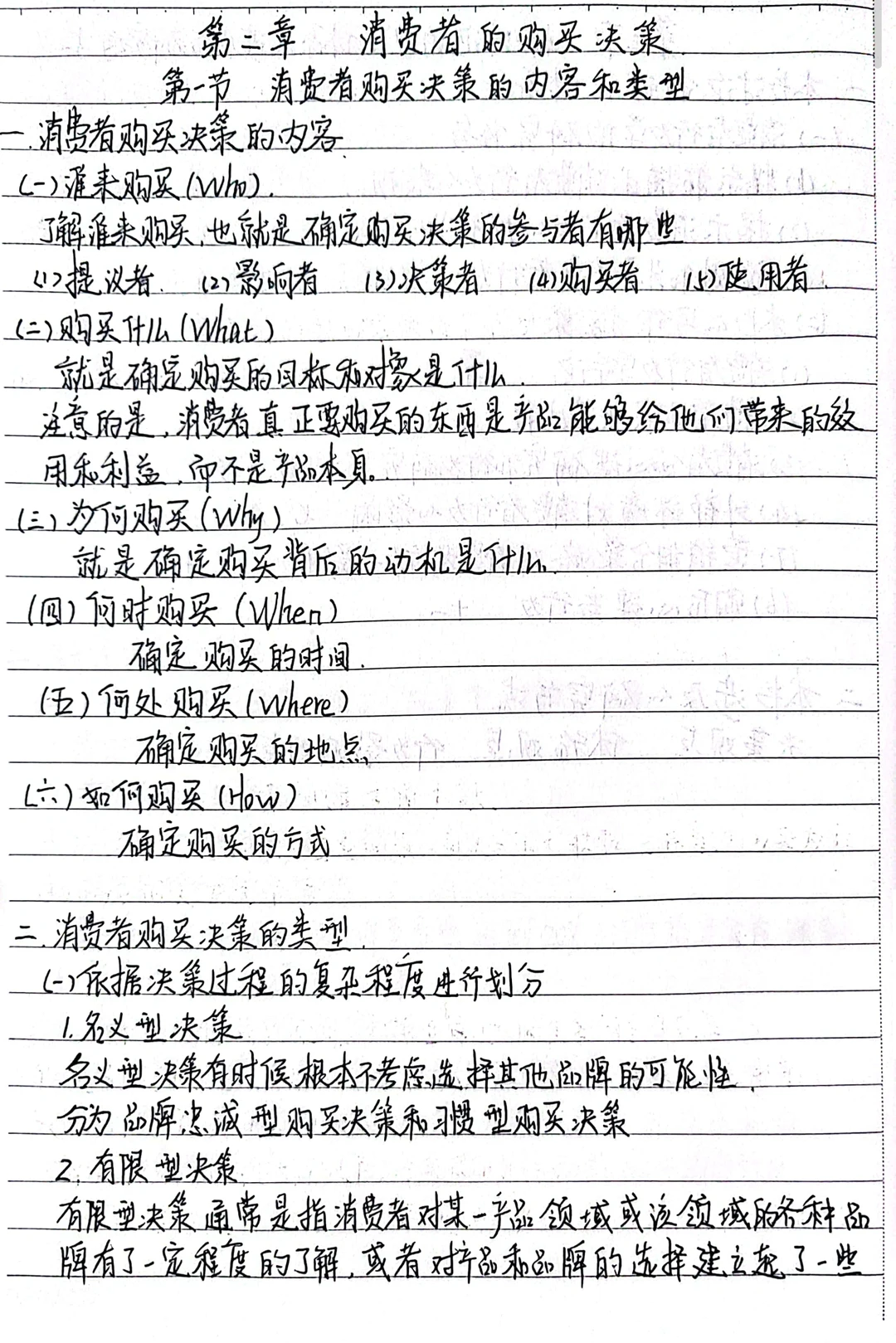 消费者行为分析与实物第二章知识点整理